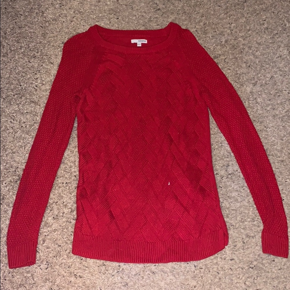 red sweater